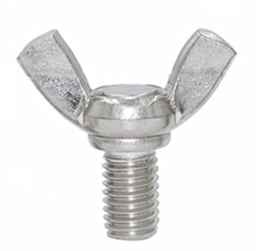 M6 x 1-Pitch Wing Bolt, 10mm Length Carbon Steel Butterfly Screw Wing Bolt Machine Fastener (10Pcs)