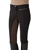 Modisch aktuelle Damenreithose mit farblich abgesetztem Vollbesatz