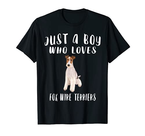 Juste Un Garçon Qui Aime Fox Terrier À Poil Dur T-Shirt Cover
