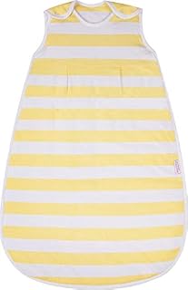 Snoozebag Baby Sleeping Bag Lemon Stripe Unisex Design 100% Cotton 1.0 Summer Tog Unisex Nursery Multi-Coloured Side Zip (18-36 Months)