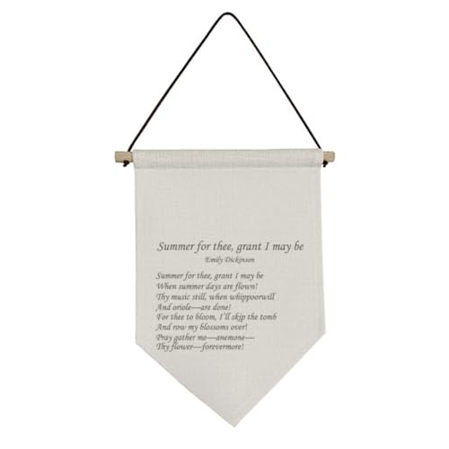 Poetry Dickinson Summer Of Thee Canvas Flag Hanging Wall Art Decor Banner