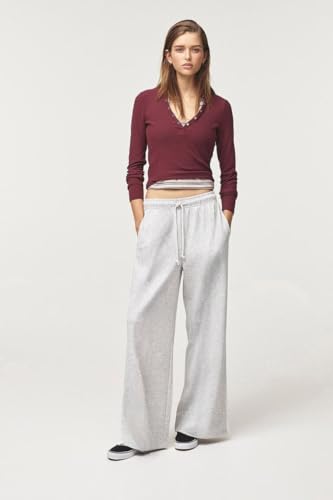 Image of dockstreet Straight Wide fit Long Length Trouser Style Drawstring Trackpant for Women /Trending Sporty Style, Relaxed Casual Pants for Women