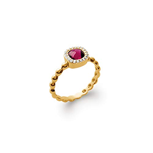 Bague en plaqué or et zirconium rose de haute qualité pour une brillance éternelle