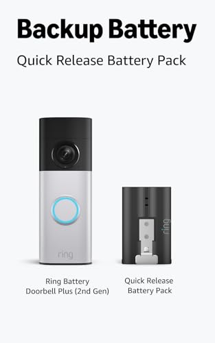 Image of Ring Battery Doorbell Plus (newest model), Nickel Silver with Quick Release Battery Pack