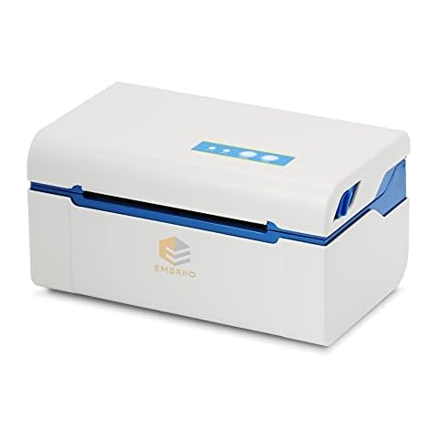 EMBRIIO Desktop USB Direct Thermal Label Printer for 4x6 inch 150x100mm (A6) Labels, GP-2024D High Speed Barcode Shipping Label Maker Compatible with PC/MAC, Up to 118mm Wide Labels Cover