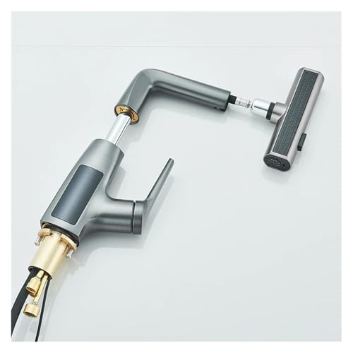 Mitigeur d'évier pivotant au design épuré en finition chrome brossé - 4