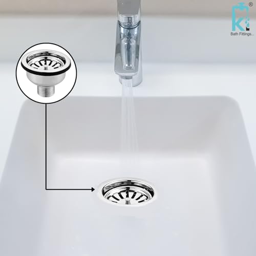 KI Stainless Steel Heavy 3 Inch Coupling for Sink Drain Outlet (Silver)