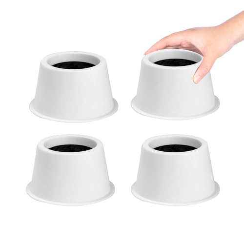 高さ5CM テーブル・こたつなど家具の高さ調節が簡単にできる 高さを上げる ベッド底上げ 4個セット 高さ調節脚 こたつ 継足し 継ぎ足 丸型 テーブル脚台 暖房器具 丸型 (耐荷重500kg) （ホワイト）