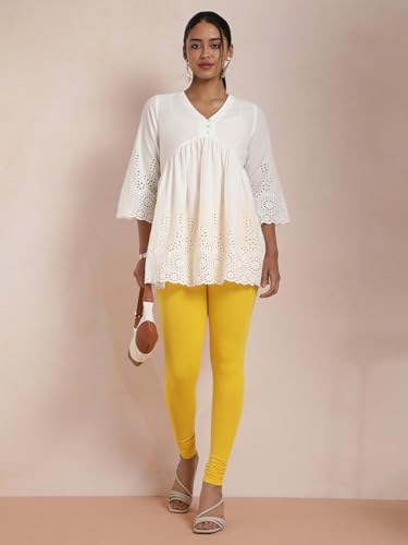 Image of TWIN BIRDS Tailored Cut and Classic Fit Super Stretchable Elastane Fabric Churidar Leggings for Women