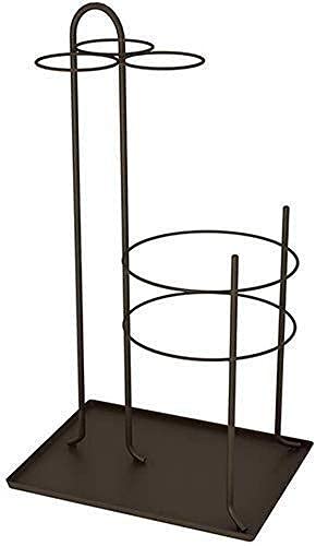 Porte-parapluies en fer forgé noir antidérapant pour hall d'accueil chic modèle M2