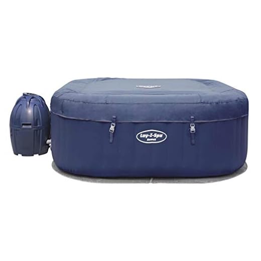 Lay-Z-Spa Hawaii Hot Tub, Airjet Square Inflatable Spa, 4-6 Person
