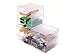 Deflecto Stackable Divided Cube Organizer, Desk and Craft Organizer, Clear, Removable Divider, 6