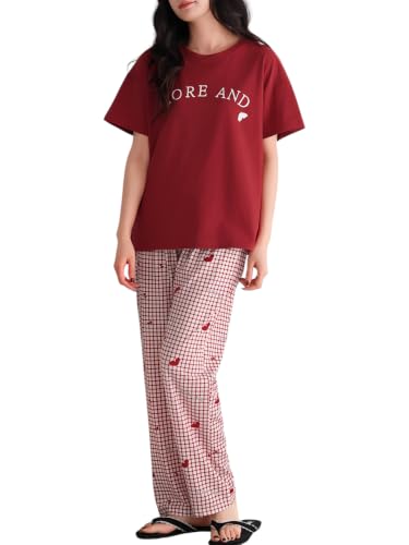 Image of Louis Luxe Womens Korean Night Dress || Full Pyjama Set || Korean Nightsuit ||Women Nightwear ||Round Neck Full Sleeve Nightsuit || Loungewear || Everyday Nightdress (ND-12)