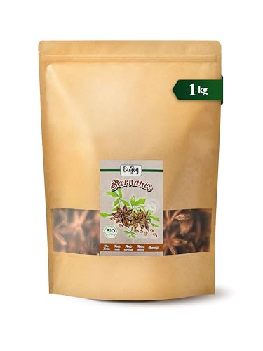 Biojoy BIO-Anis étoilé entière (1 kg), thé d'anis, sans additifs (Illicium verum)