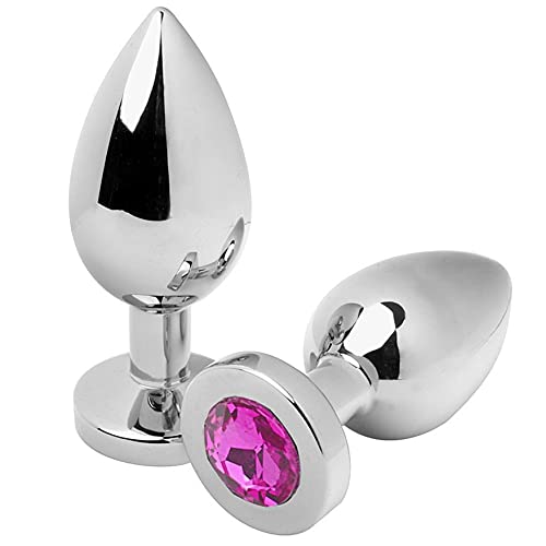 METALHARD Anal Plug Diamond Pink Small 5.71CM
