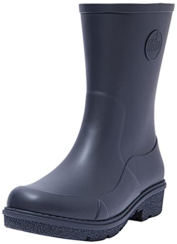 Image of FitFlop Womens Wonderwelly Short Rain Boot, Midnight Navy, Size 7