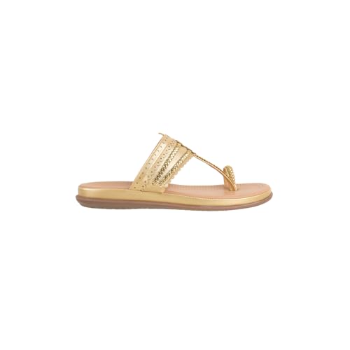Image of Metro Women Flat Kolhapuri Comfort Chappal