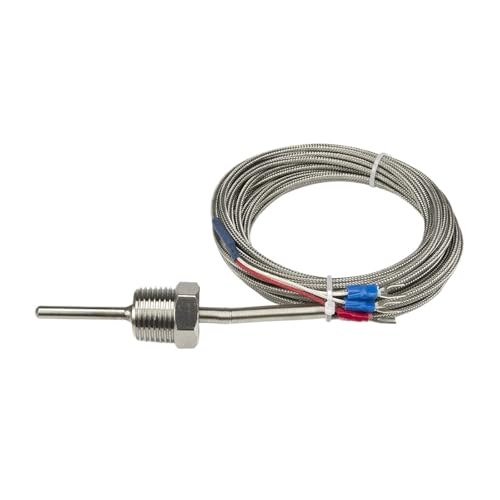 Sensor de temperatura RTD PT100 para regular calor en tuberías con rosca metálica PT1 2 2