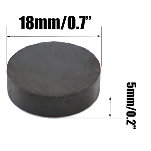 Round Disc Ceramic Circular Magnets With Adhesive Backing .71" - Flat Circle Magnets For Crafts, Science & Diy - Ferrite Small Magnets Perfect For Refrigerator, Whiteboard, Fridge - 60 Pcs #TOP1