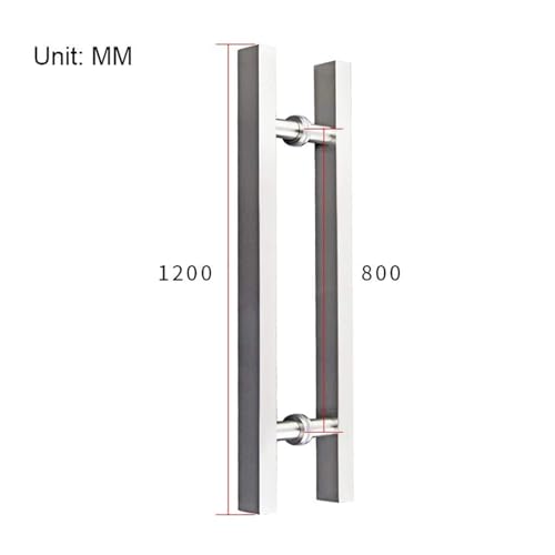 Poignée de porte de grange en acier inoxydable brossé push-pull