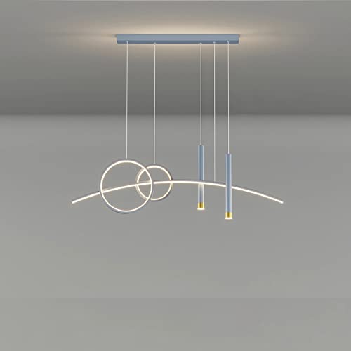 Lampe à suspension LED moderne blanche L120 cm avec télécommande