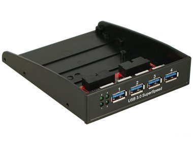 Koutech 4-Port Superspeed Usb 3.0 Front Panel Module With Slot Bracket Option (20-Pin Icc Interface) (3.5") #TOP9