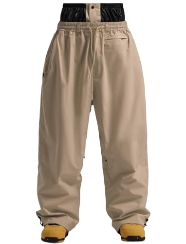 Image of GSOU SNOW Mens Womens Snow Pants Baggy Snowboard Ski Pants Waterproof