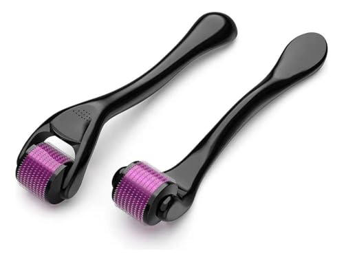 Rolo de Microagulha Derma Roller Titânio 540 Agulhas para Rosto Corpo Cabelo e Barba Estimula Produç