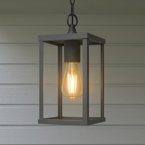 CGC Lighting - Lámpara de techo para porche (aluminio con rosca contemporánea), diseño de jardín