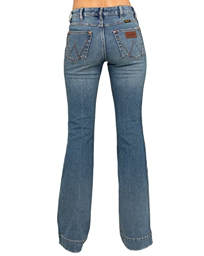 Wrangler Women's Retro Vintage Medium Shelby Trouser Jeans - 11MPESY 26W x 30L Blue