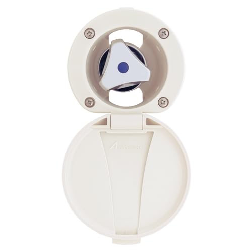 Ambassador Marine Trinidad- Recessed Control Valve (Cold Only), Warm White Cup & Lid, Chrome Trinidad Handle - 136-0209-CW-W
