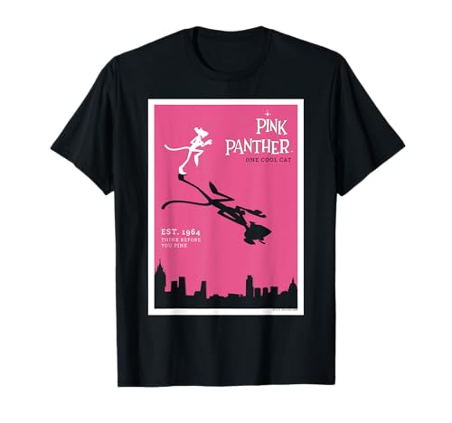 Póster de la silueta de Pantera Rosa Camiseta