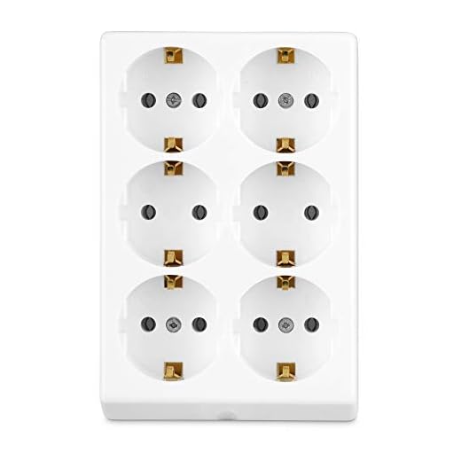 Rev 512387555 Grenuttag med 6 Uttag, Vit