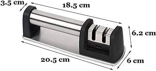 Knife Sharpener Kitchen Knife Accessories- 2-Stage Knife Sharpener Helps Repair, Restore, Polish and Microfiber Wipe