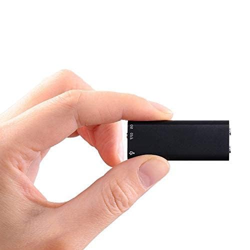 Mini Voice Recorder 8GB - Professional Digital Audio Dictaphone with MP3 Player and USB Drive-image-2