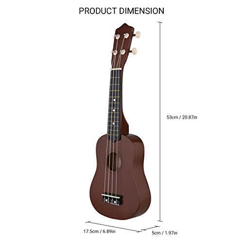 Ukulele, Miaoqian Ukulele de 21 polegadas com 4 cordas Ukulele pequeno violão baixo instrumento musi