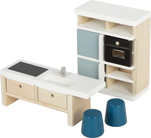 small foot Kitchen, Wood, Furniture Set for The Doll House for Kids Aged 3+ Years, 12629, Coloré, 10 cm - Image 2
