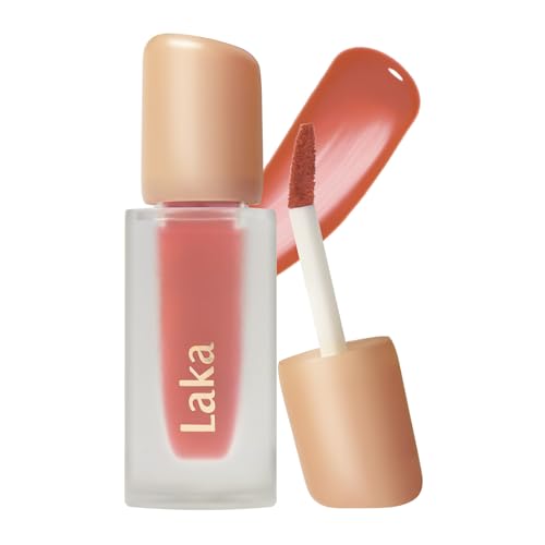 Laka Fruity Glam Tint | Glowing Korean Lip Tint with Hydrating Lightweight Texture | Buildable Color, Non-Sticky High Shine Gloss | K-Beauty Korean Makeup | #138 Parfait, 0.15oz