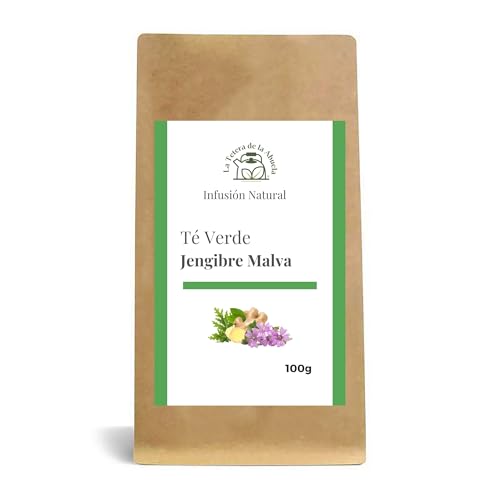 Té Verde Jengibre y Malva 100 g – Digestivo y Ligero – Con Cúrcuma y Limón | La Tetera de la Abuela