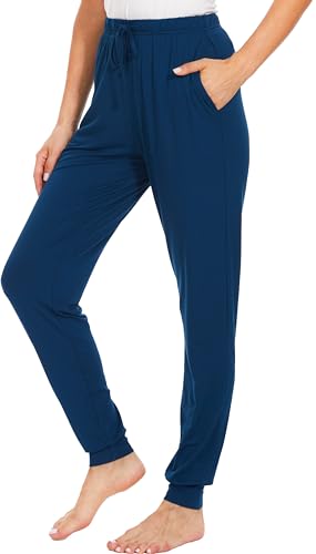 Image of GYS Women's Pajama Pants - Viscose Made from Bamboo, Joggers Pants with Pockets Comfy Lounge Sleep Pants Pj Bottoms