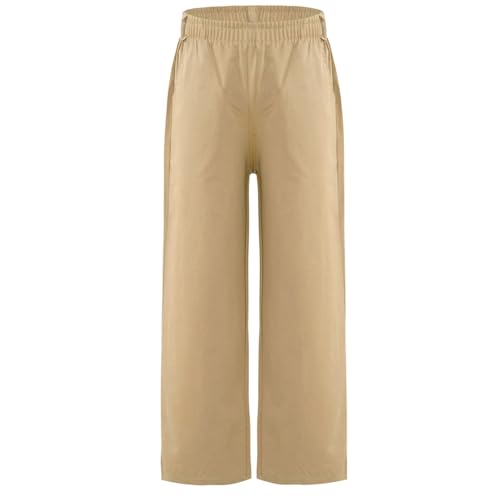 Boy's Classic Relaxed Fit School Uniform Pants Teens Elastic Waist Pull on Chino Pants 5-14 Years2