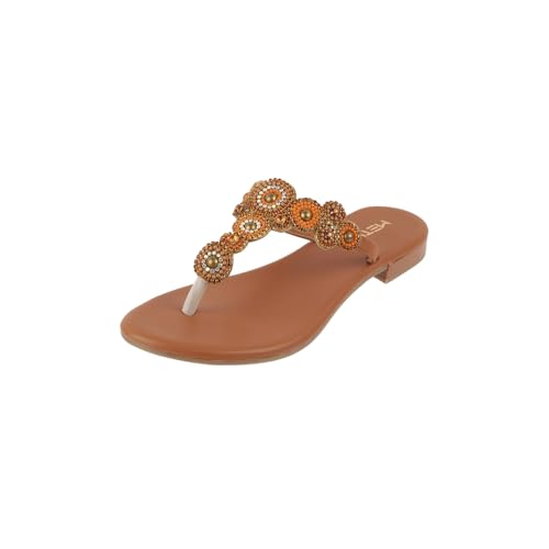 Image of Metro Women's Faux Leather Embellished Comfy Slippers