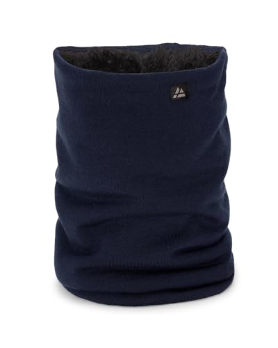 DANISH ENDURANCE Merino Schlauchschal mit Fleece, Gefüttertes Thermo Halstuch, Winddichter Loop Schal, Warm & Weich, Unisex, für Damen & Herren, Dunkles Marineblau,...