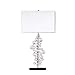 Elegant Designs LT1027-CHR Sequin and Chrome Table Lamp with Prismatic Crystals