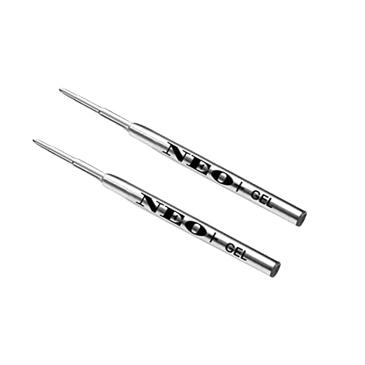 NEO+ Recambios de bolígrafo compatibles con bolígrafos Montblanc - Recambios de tinta de gel negra con punta de 0,5 mm compatible con Montblanc Biros - 2 recambios de tinta de gel negra