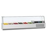  GGM Gastro  AGF154  Kühlaufsatzvitrine 1,5 x 0,46 m - für 6 x GN 1/3 Behälter