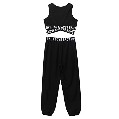 Kids Girls' 2 Piece Athletic Pants with Tank Crop Tops Tracksuit Sets for Gymnastics Dancing Sports Workout Fitness4
