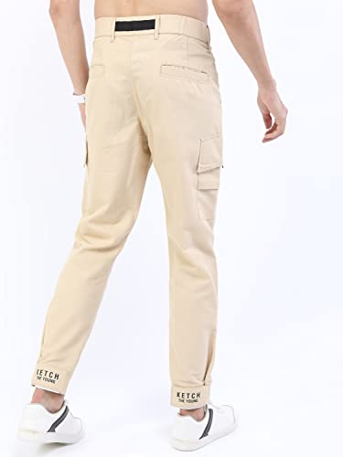 Image of KETCH Men Mid Rise Regular Fit Jogger Trouser