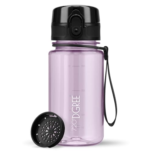 720°DGREE Kinder Trinkflasche 350ml “uberBottle“ crystalClear +Sieb - BPA-Frei, Auslaufsicher - Für Schule, Kindergarten, Mädchen & Jungs ab 3 Jahre - Kleine Wasserflasche - Leicht, Stoßfest 720°DGREE Kinder Trinkflasche 350ml “uberBottle“ crystalClear +Sieb - BPA-Frei, Auslaufsicher - Für Schule, Kindergarten, Mädchen & Jungs ab 3 Jahre - Kleine Wasserflasche - Leicht, Stoßfest