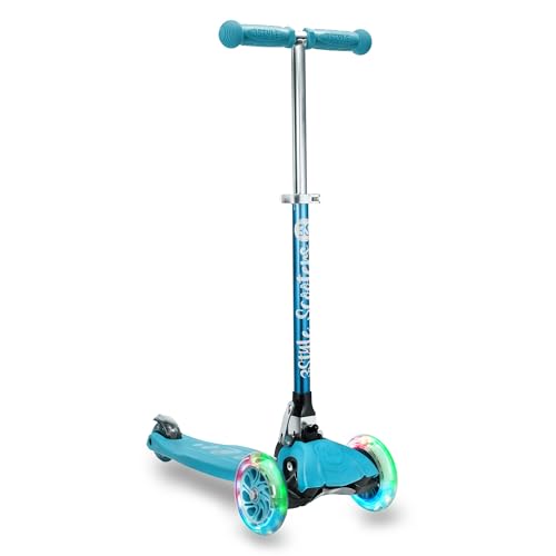 3StyleScooters RGS-1 Kids Scooter - Ages 3-8 | 3-Wheel Kick Scooter for Toddlers, Boys, Girls | Lean-to-Steer | Light-up Wheels | Adjustable Height | Lightweight & Foldable Children's Push Scooter